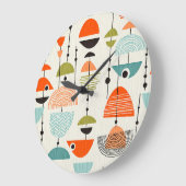 Grande Horloge Ronde Lumière Moderne (Angle)