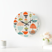 Grande Horloge Ronde Lumière Moderne (Maison)