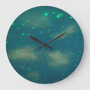 Grande Horloge Ronde Lumières de ciel assez bleu