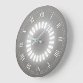 Grande Horloge Ronde Luminosité blanche (Angle)