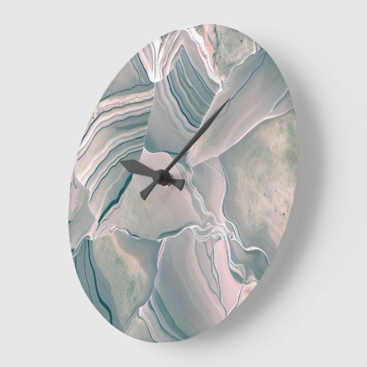 Grande Horloge Ronde Luminosité de l'Agate (Angle)