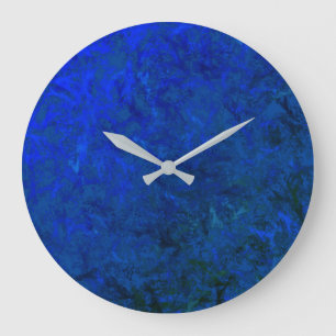 Grande Horloge Ronde Lune bleue de l'horloge murale