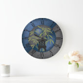 Grande Horloge Ronde Lune bleue de mini pagoda (Maison)