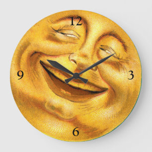 Grande Horloge Ronde Lune de Halloween