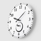 Grande Horloge Ronde Lune et chauve-souris (Angle)