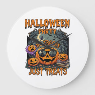 Grande Horloge Ronde Lunettes de soleil Halloween Party No Tracks Just