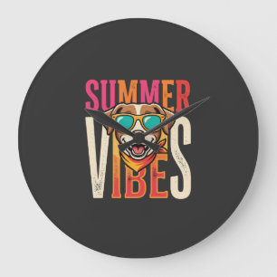 Grande Horloge Ronde Lunettes de soleil pour chien Summer Vibes
