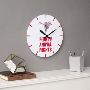 Grande Horloge Ronde Lutte pour les droits des animaux