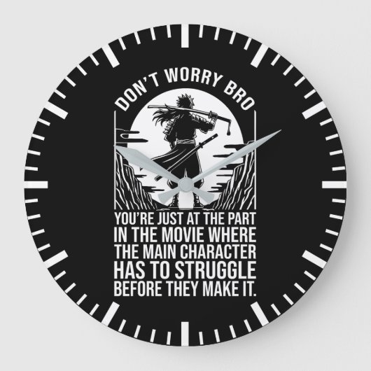 Grande Horloge Ronde Lutter avant de le faire - Motivation Anime (Recto)