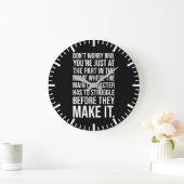 Grande Horloge Ronde Lutter avant de le faire - Motivationnel (Maison)