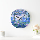 Grande Horloge Ronde Lys d'eau rose Monet (Maison)