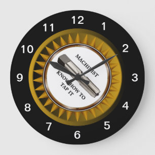 Grande Horloge Ronde Machinist know to tap it Wall Clock