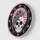 Grande Horloge Ronde Madame Sugar Skull (Angle)
