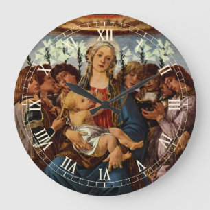 Grande Horloge Ronde Madonna and Child with Eight Angels de Botticelli