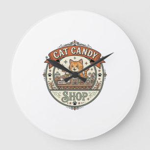 Grande Horloge Ronde Magasin de friandises pour chats Magasin de friand