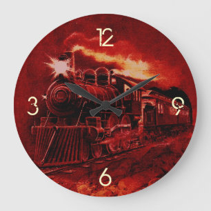 Grande Horloge Ronde Magic Steam Engine Train victorien