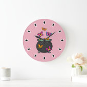 Grande Horloge Ronde Magical Butterflies from a Cauldron (Maison)