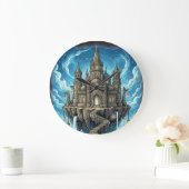 Grande Horloge Ronde Magical Celestial Floating Castle In The Clouds (Maison)