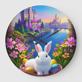 Grande Horloge Ronde magical landscape with rabbit and magical castles 