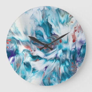 Grande Horloge Ronde Magie sarcelle