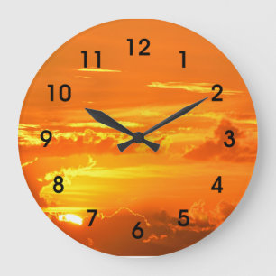 Grande Horloge Ronde Magnifique lever de soleil en Floride