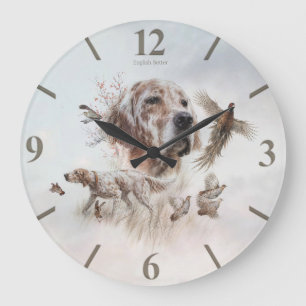 Grande Horloge Ronde Magnifique Setter , Art