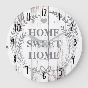 Grande Horloge Ronde Maison Blanche Rustique Maison Douce Maison