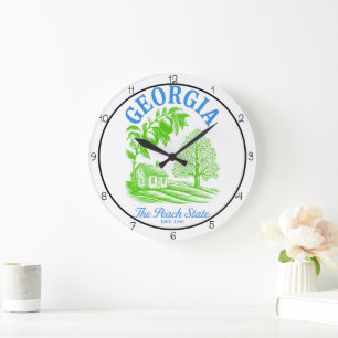 Grande Horloge Ronde Maison de l'État de Géorgie Peach