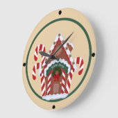 Grande Horloge Ronde Maison de pain d'épices (Angle)