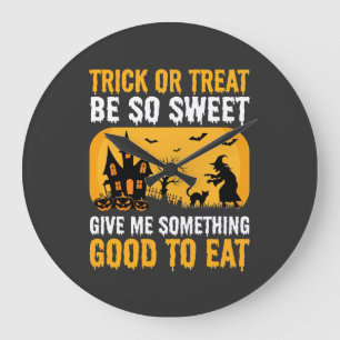 Grande Horloge Ronde Maison Hantée Sorcière de la Fête d'Halloween
