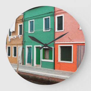 Grande Horloge Ronde Maisons sur le bord de l'eau