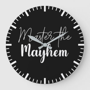 Grande Horloge Ronde Maîtriser le Mayhem, Gymnase, Hustle, Motivation d