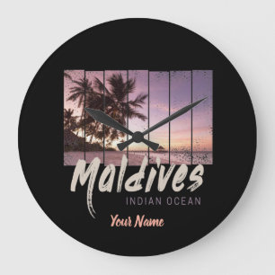 Grande Horloge Ronde Maldives Indian Ocean vintage sunset