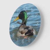 Grande Horloge Ronde Mallard Duck (Angle)