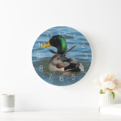 Grande Horloge Ronde Mallard Duck (Maison)