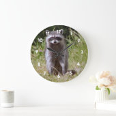 Grande Horloge Ronde Mama Raccoon (Maison)