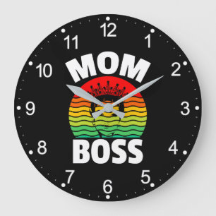 Grande Horloge Ronde Maman Patron Fête des Mères Cadeau-66620