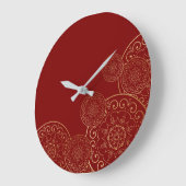 Grande Horloge Ronde Mandala 50 de luxe (Angle)