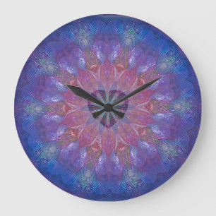 Grande Horloge Ronde Mandala de coeur