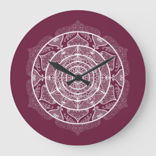 Grande Horloge Ronde Mandala de mûre