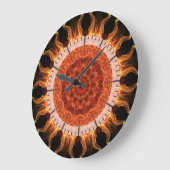 Grande Horloge Ronde mandala flamboyant (Angle)