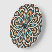 Grande Horloge Ronde Mandala Fleur Infinity (Angle)