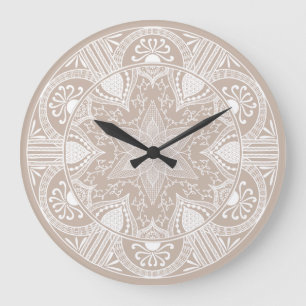 Grande Horloge Ronde Mandala laine