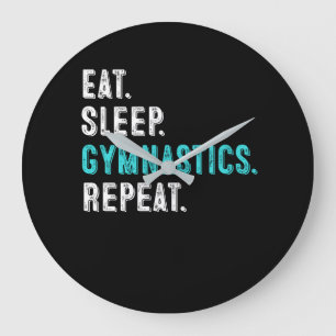 Grande Horloge Ronde Manger. Dormir. Gymnastique. Recommencer.