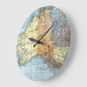 Grande Horloge Ronde MAP : AUSTRALIE, c1890 (Angle)