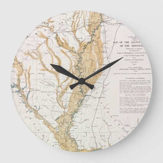 GRANDE HORLOGE RONDE MAP: MISSISSIPPI RIVER, 1861 (Recto)