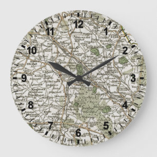 GRANDE HORLOGE RONDE MAP OF STAFFORDSHIRE 1793