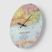 GRANDE HORLOGE RONDE MAP : PORTO RICO, 1900 (Angle)