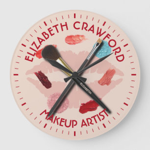 Grande Horloge Ronde Maquillage Artiste Stylist Beauty Salon Avec Votre
