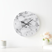 Grande Horloge Ronde Marble texture (Maison)